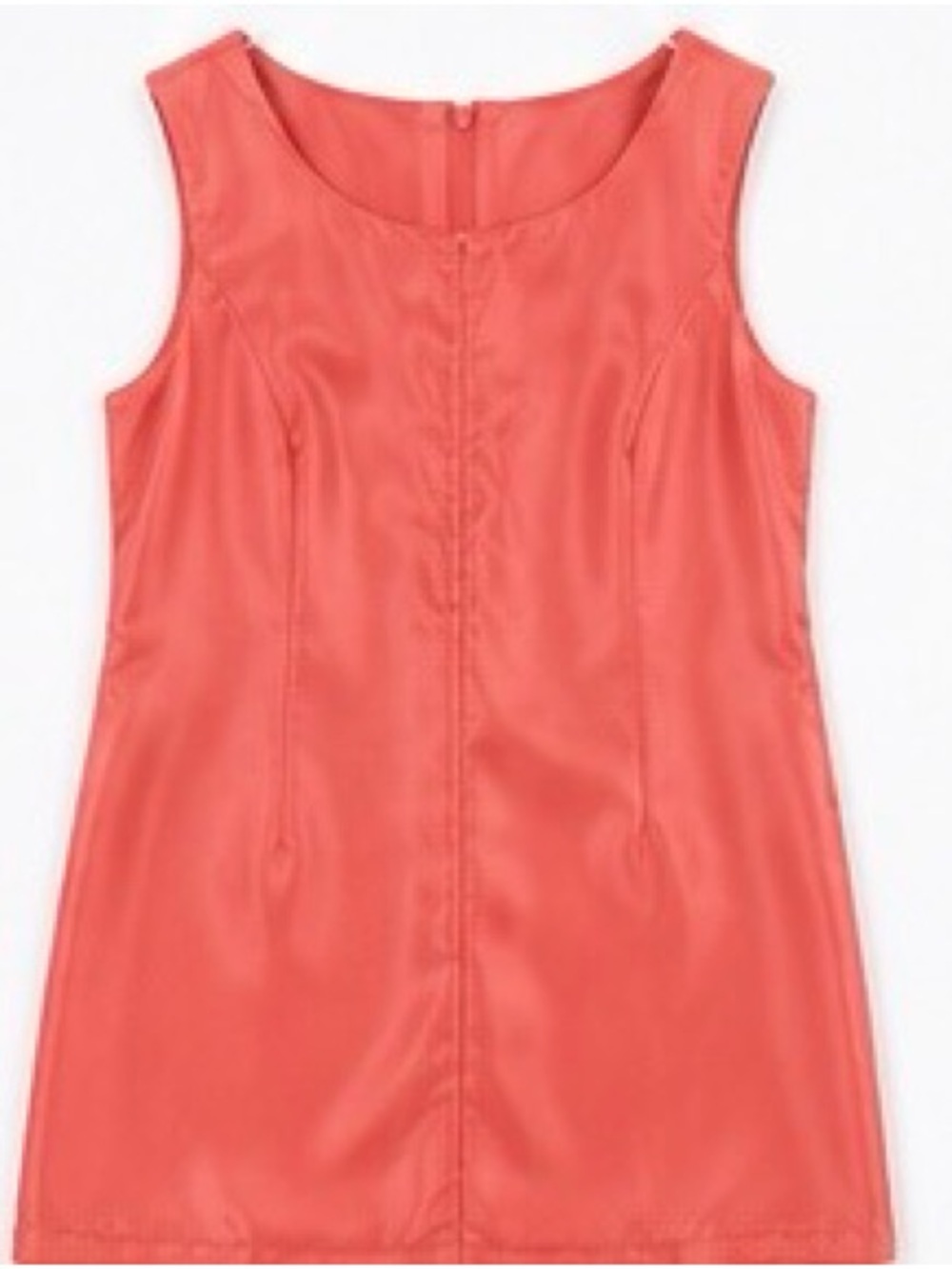 Handmade Vintage-Inspired Shift Dress - Coral/Salmon - Size Small - Picture 9 of 9